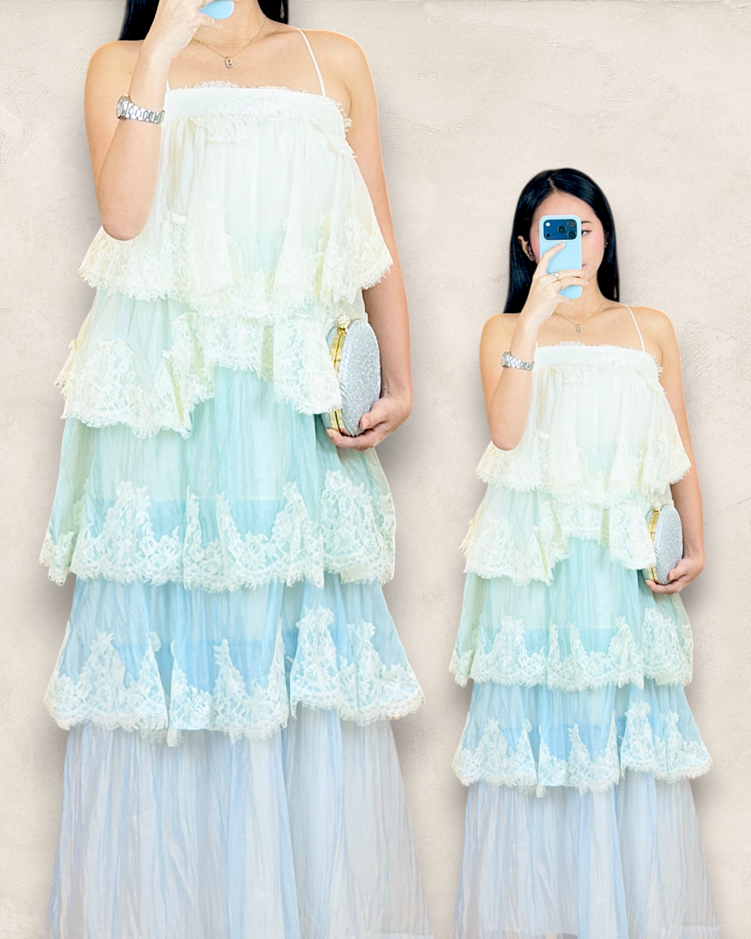 Belle Blue rental dress