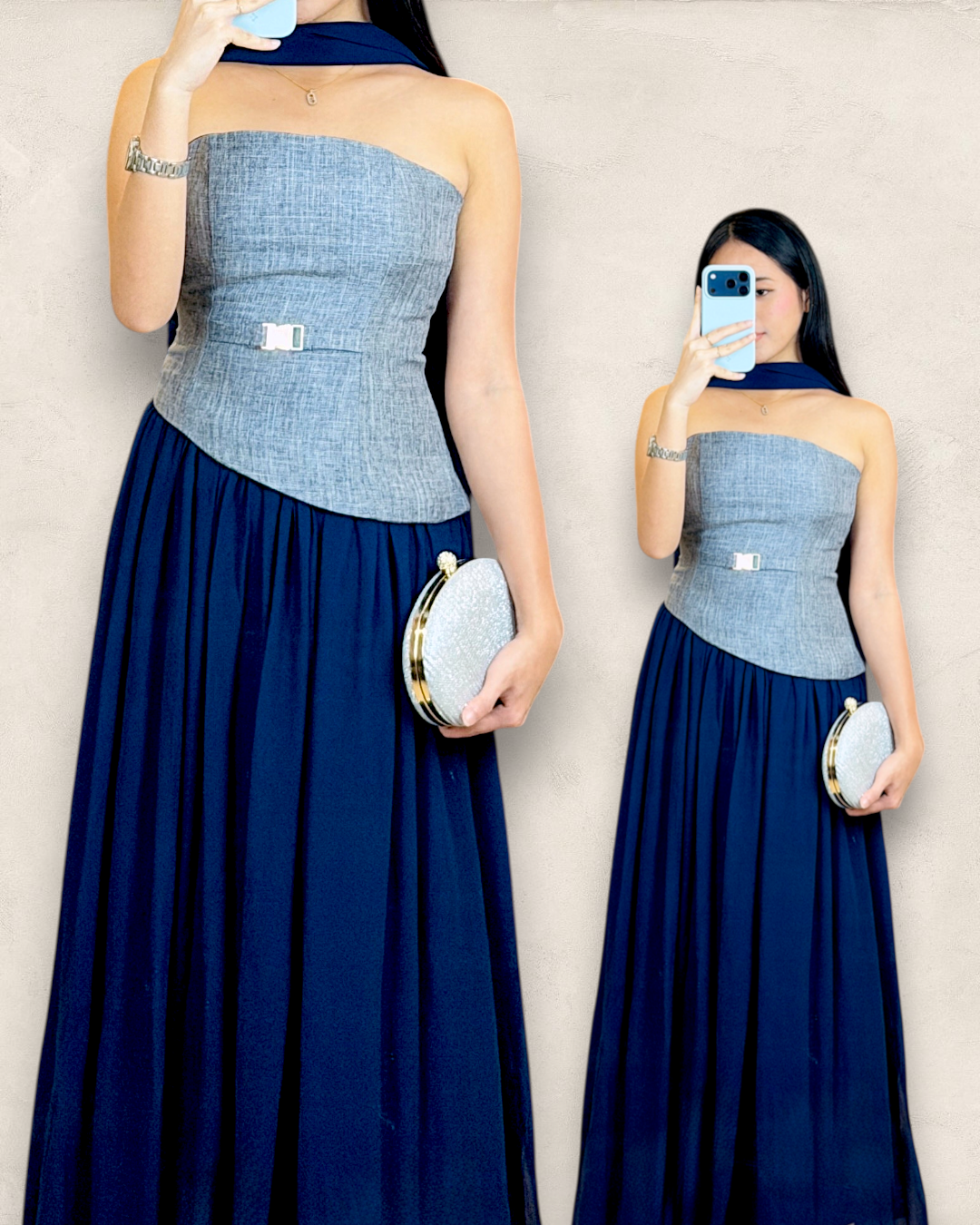 Ava Blue rental dress